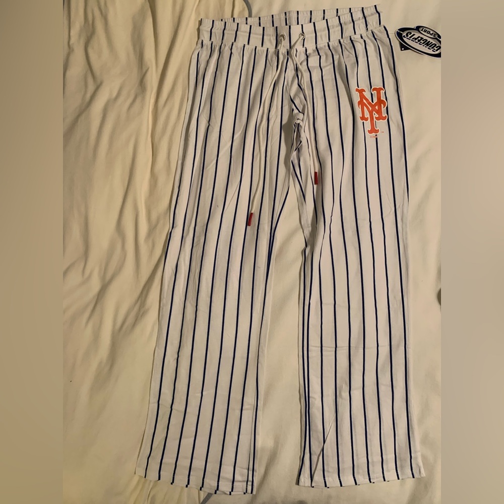 New York Mets Pinstripe Pajama Pants - Medium